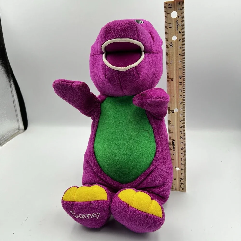 Vintage‎ Fisher Price Mattel Barney 2001 Interactive Plush Works Talks Lights Up